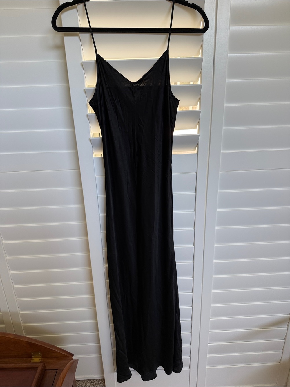 Lily Ashwell Slip Maxi Dress with Spaghetti Straps Size S vintage silk
